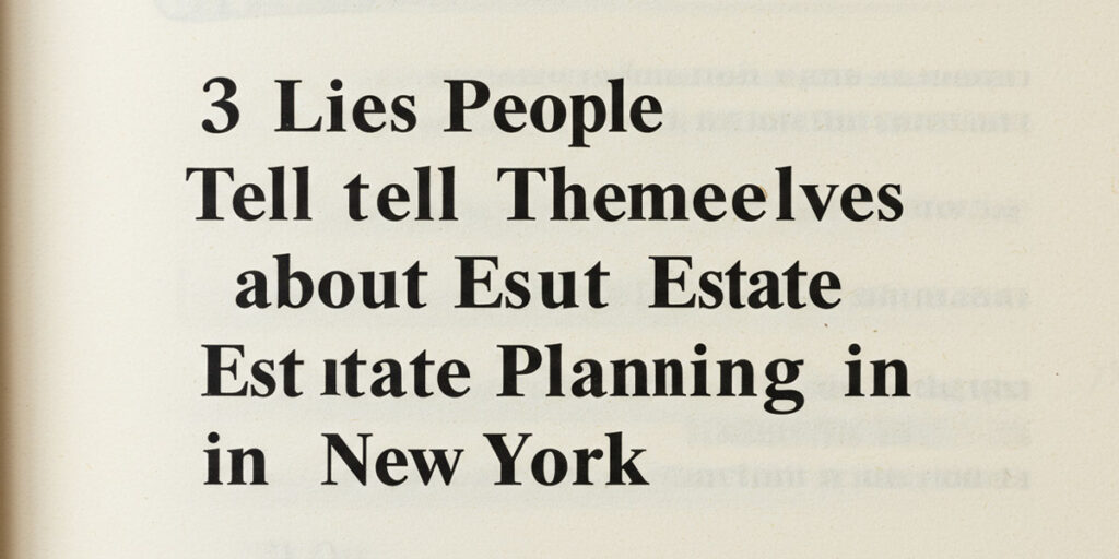 3 Lies People Tell Themselves about Estate Planning in New York