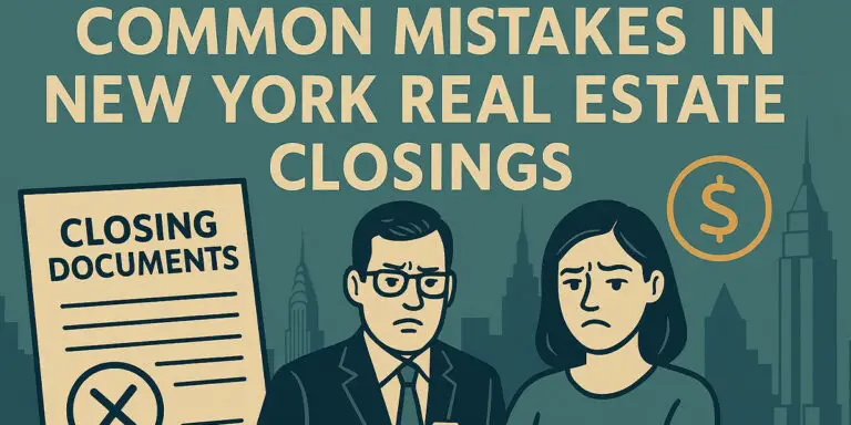 Common Mistakes in New York Real Estate Closings