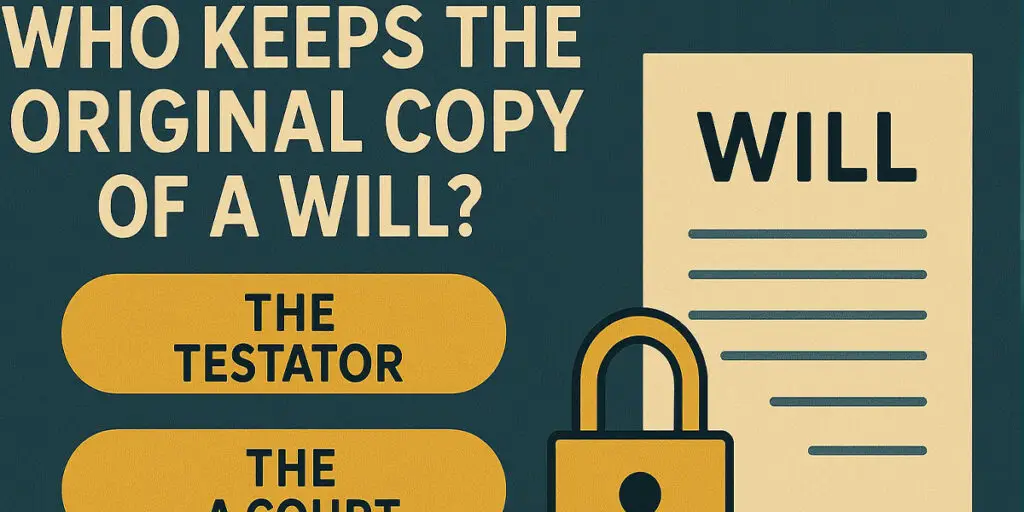 Who keeps the original copy of a will?